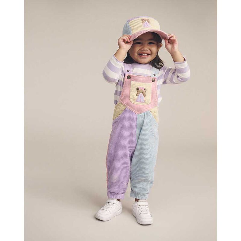 Huxbaby Blush Colour Block Overall 3-4Y image number 1